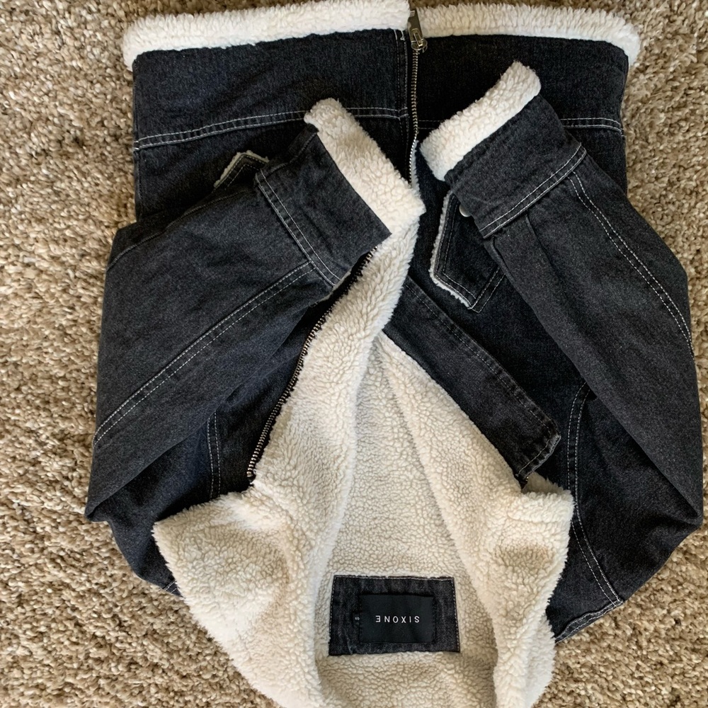 Denim Sherpa Jacket - image 3